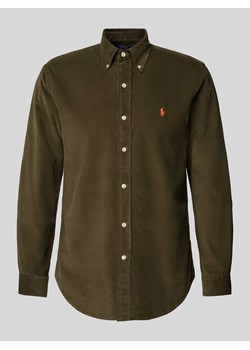 Koszula casualowa o kroju custom fit z wyhaftowanym logo ze sklepu Peek&Cloppenburg  w kategorii Koszule męskie - zdjęcie 174052495