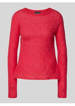 Sweter z dzianiny z mieszanki wełny z alpaki z fakturowanym wzorem ze sklepu Peek&Cloppenburg  w kategorii Swetry damskie - zdjęcie 174052978