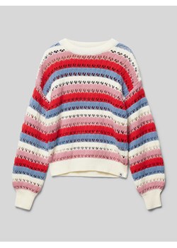 Sweter z dzianiny z okrągłym dekoltem ze sklepu Peek&Cloppenburg  w kategorii Swetry damskie - zdjęcie 174053065