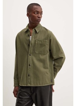 A.P.C. koszula jeansowa surchemise basile cavalier męska kolor zielony relaxed z kołnierzykiem klasycznym COGZV.H02939 ze sklepu ANSWEAR.com w kategorii Koszule męskie - zdjęcie 174055565