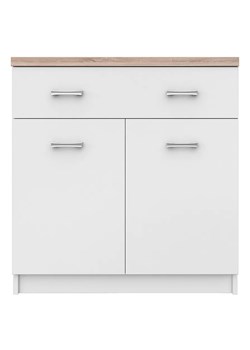 Biała komoda z szufladą i półkami 80 cm - Riza 6X ze sklepu Edinos.pl w kategorii Komody - zdjęcie 174055898