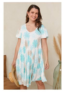 Curvy Lady Sukienka w kolorze turkusowo-biało-beżowym ze sklepu Limango Polska w kategorii Sukienki - zdjęcie 174056658