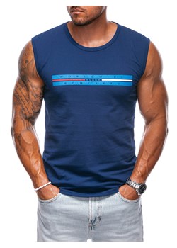 Bokserka męska z nadrukiem 1956S - ciemnoniebieska ze sklepu Edoti w kategorii T-shirty męskie - zdjęcie 174060576