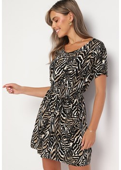 Czarno-Biała Sukienka Lalivia ze sklepu Born2be Odzież w kategorii Sukienki - zdjęcie 174061216