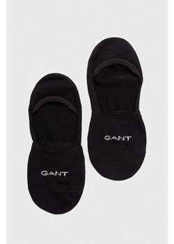 Gant skarpetki 2-pack kolor czarny 9960257 ze sklepu ANSWEAR.com w kategorii Skarpetki damskie - zdjęcie 174061258