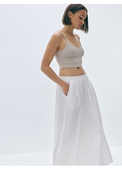 Reserved - Rozkloszowana spódnica midi - biały ze sklepu Reserved w kategorii Spódnice - zdjęcie 174062616