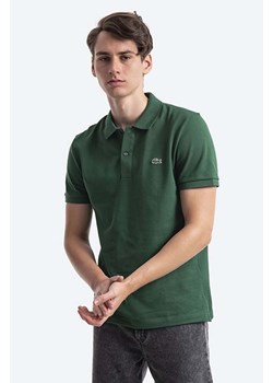 Lacoste polo bawełniane PH4012 132 kolor zielony gładki PH4012.132-132 ze sklepu ANSWEAR.com w kategorii T-shirty męskie - zdjęcie 174062818