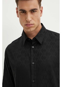 Armani Exchange koszula bawełniana męska kolor czarny regular z kołnierzykiem klasycznym 6DZCL1 ZN5XZ ze sklepu ANSWEAR.com w kategorii Koszule męskie - zdjęcie 174062935