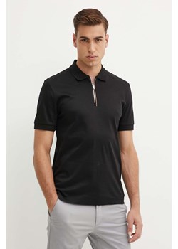 BOSS polo bawełniane kolor czarny gładki 50521118 ze sklepu ANSWEAR.com w kategorii T-shirty męskie - zdjęcie 174063177