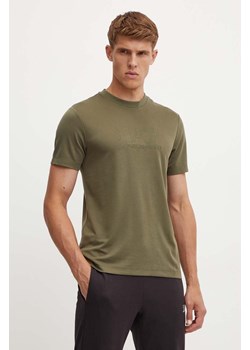 EA7 Emporio Armani t-shirt męski kolor zielony z aplikacją PJUJZ.6DPT71 ze sklepu ANSWEAR.com w kategorii T-shirty męskie - zdjęcie 174063289