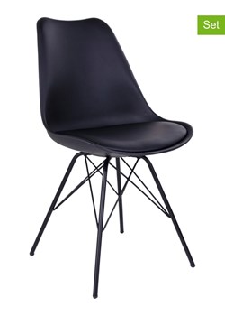 House Nordic Krzesła (2 szt.) w kolorze czarnym - 55 x 86 x 48 cm ze sklepu Limango Polska w kategorii Meble - zdjęcie 174069997