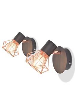 Miedziane kinkiety LED 2 sztuki loft W1-G72 ze sklepu Edinos.pl w kategorii Lampy ścienne - zdjęcie 174070926