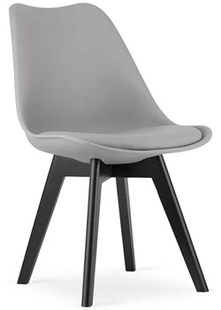 Komplet szarych ergonomicznych krzeseł z czarnymi nogami 4 szt. - Ares 4S ze sklepu Edinos.pl w kategorii Krzesła - zdjęcie 174071047