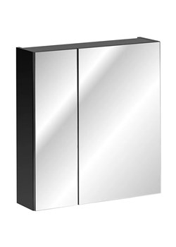 Czarna szafka łazienkowa z lustrem 60 cm K6-A17 ze sklepu Edinos.pl w kategorii Szafki i regały łazienkowe - zdjęcie 174071155