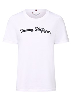 Tommy Hilfiger Koszulka damska Kobiety Bawełna biały jednolity ze sklepu vangraaf w kategorii Bluzki damskie - zdjęcie 174072466