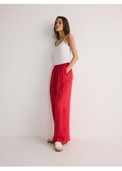 Reserved - Spodnie palazzo z modalem - czerwony ze sklepu Reserved w kategorii Spodnie damskie - zdjęcie 174072568