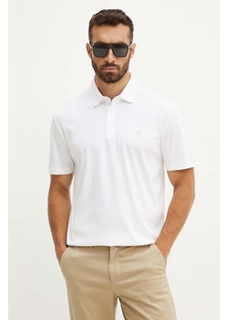 BOSS polo bawełniane kolor biały gładki 50520297 ze sklepu ANSWEAR.com w kategorii T-shirty męskie - zdjęcie 174072957