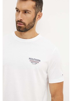 Tommy Hilfiger t-shirt bawełniany męski kolor biały z nadrukiem MW0MW36208 ze sklepu ANSWEAR.com w kategorii T-shirty męskie - zdjęcie 174073128