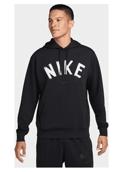 Męska fitnessowa bluza z kapturem z dzianiny dresowej Dri-FIT Nike Swoosh - Czerń ze sklepu Nike poland w kategorii Bluzy męskie - zdjęcie 174073349