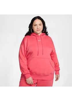 Damska bluza z kapturem o kroju oversize Nike Sportswear Phoenix Fleece (duże rozmiary) - Różowy ze sklepu Nike poland w kategorii Bluzy damskie - zdjęcie 174073527