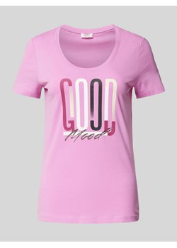 T-shirt z nadrukiem ze sloganem ze sklepu Peek&Cloppenburg  w kategorii Bluzki damskie - zdjęcie 174073727