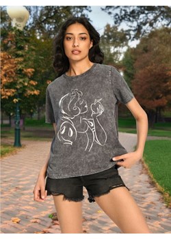 Sinsay - Koszulka z nadrukiem - szary ze sklepu Sinsay w kategorii Bluzki damskie - zdjęcie 174078667