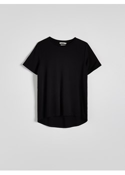 Reserved - T-shirt z modalem - czarny ze sklepu Reserved w kategorii Bluzki damskie - zdjęcie 174079967