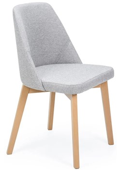 Jasnoszare krzesło drewniane do stołu dąb artisan - Fima 8X ze sklepu Edinos.pl w kategorii Krzesła - zdjęcie 174081519