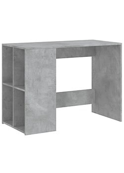 Szare biurko z regałem w kolorze beton H3-G07 ze sklepu Edinos.pl w kategorii Dom - zdjęcie 174081529