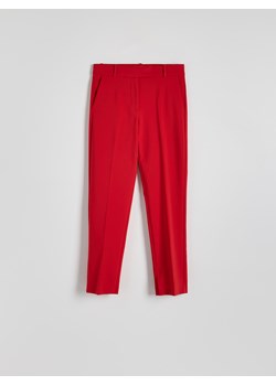 Reserved - Spodnie cygaretki w kant - czerwony ze sklepu Reserved w kategorii Spodnie damskie - zdjęcie 174082678