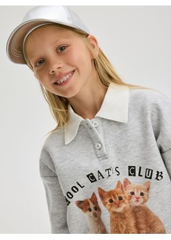 Reserved - Metaliczna czapka z daszkiem - srebrny ze sklepu Reserved w kategorii Czapki dziecięce - zdjęcie 174082768