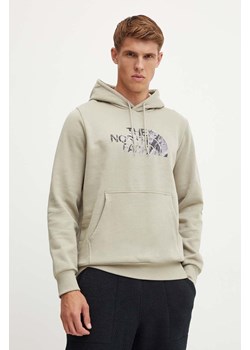 The North Face bluza Easy Hoodie Infill męska kolor beżowy z kapturem z nadrukiem NF0A8A3U9IT1 ze sklepu ANSWEAR.com w kategorii Bluzy męskie - zdjęcie 174083345