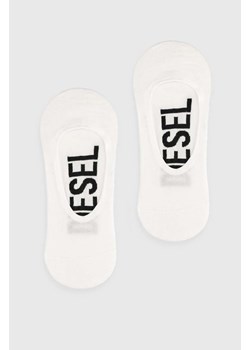 Diesel skarpetki SKM-HIDEPAT-TWOPACK SOCKS 2PACK 2-pack męskie kolor biały 00S0MG.0IQAS ze sklepu ANSWEAR.com w kategorii Skarpetki męskie - zdjęcie 174083407