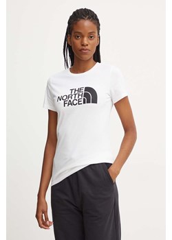 The North Face t-shirt bawełniany Easy Tee damski kolor biały NF0A8A6DFN41 ze sklepu ANSWEAR.com w kategorii Bluzki damskie - zdjęcie 174083619