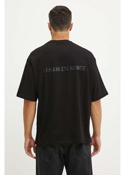 Armani Exchange t-shirt bawełniany męski kolor czarny z nadrukiem 6DZTLS ZJLFZ ze sklepu ANSWEAR.com w kategorii T-shirty męskie - zdjęcie 174083687