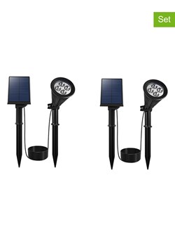 lumisky Lampy solarne LED (2 szt.) "Spiky" w kolorze czarnym na trzonku - wys. 34 cm - id: 13932377 - marki Lumisky - 174086129 lumisky Lampy solarne LED (2 szt.) "Spiky" w kolorze czarnym na trzonku - wys. 34 cm ze sklepu Limango Polska w kategorii Oświetlenie ogrodowe - zdjęcie 174086129