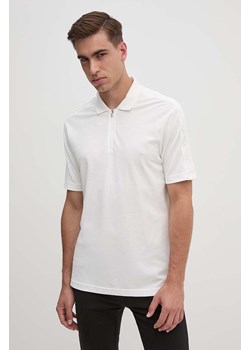 Armani Exchange polo bawełniane kolor biały z aplikacją 6DZFLC ZJM5Z ze sklepu ANSWEAR.com w kategorii T-shirty męskie - zdjęcie 174086806