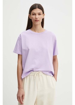 American Vintage t-shirt bawełniany damski kolor fioletowy FIZ02AH24 ze sklepu ANSWEAR.com w kategorii Bluzki damskie - zdjęcie 174086987