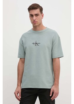 Calvin Klein Jeans t-shirt bawełniany męski kolor szary z aplikacją J30J325645 ze sklepu ANSWEAR.com w kategorii T-shirty męskie - zdjęcie 174087037