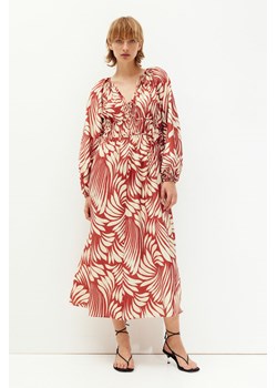 H & M - Obszerna sukienka ze sznurkiem do ściągania - Czerwony ze sklepu H&M w kategorii Sukienki - zdjęcie 174087947