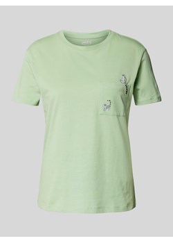 T-shirt z wyhaftowanym motywem ze sklepu Peek&Cloppenburg  w kategorii Bluzki damskie - zdjęcie 174088168