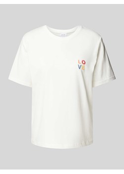 T-shirt z wyhaftowanym napisem ze sklepu Peek&Cloppenburg  w kategorii Bluzki damskie - zdjęcie 174088477
