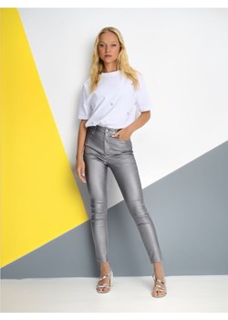 Sinsay - Spodnie slim fit - srebrny ze sklepu Sinsay w kategorii Spodnie damskie - zdjęcie 174091898