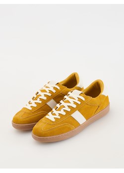 Reserved - Skórzane sneakersy ze wstawkami - pomarańczowy ze sklepu Reserved w kategorii Trampki damskie - zdjęcie 174092485