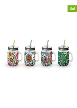 ppd Kubek jumbo "Pure Flower Eucalyptusr" w kolorze szarym- 350 ml ze sklepu Limango Polska w kategorii Naczynia - zdjęcie 174094378