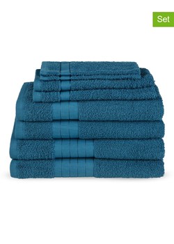 Good Morning 8-częściowy zestaw ręczników w kolorze morskim ze sklepu Limango Polska w kategorii Ręczniki - zdjęcie 174095138