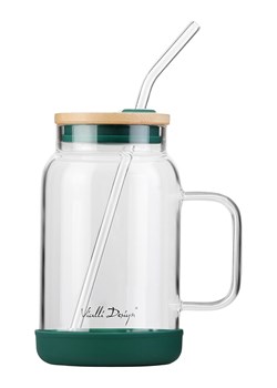 Vialli Design Szklanka w kolorze zielonym ze słomką - 600 ml ze sklepu Limango Polska w kategorii Szklanki - zdjęcie 174095177