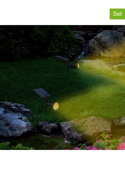lumisky Lampy solarne LED (2 szt.) "Spiky" w kolorze czarnym - wys. 42 cm - id: 7386288 - marki Lumisky - 174095456 lumisky Lampy solarne LED (2 szt.) "Spiky" w kolorze czarnym - wys. 42 cm ze sklepu Limango Polska w kategorii Oświetlenie ogrodowe - zdjęcie 174095456