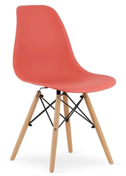 Zestaw skandynawskich krzeseł w kolorze cynober 4szt. - Naxin 4S ze sklepu Edinos.pl w kategorii Krzesła - zdjęcie 174095646
