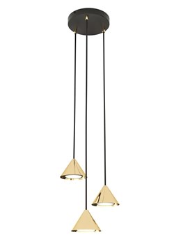 Czarno-złota lampa wisząca nad stół - 6X D129 S5-H34 ze sklepu Edinos.pl w kategorii Lampy wiszące - zdjęcie 174095797